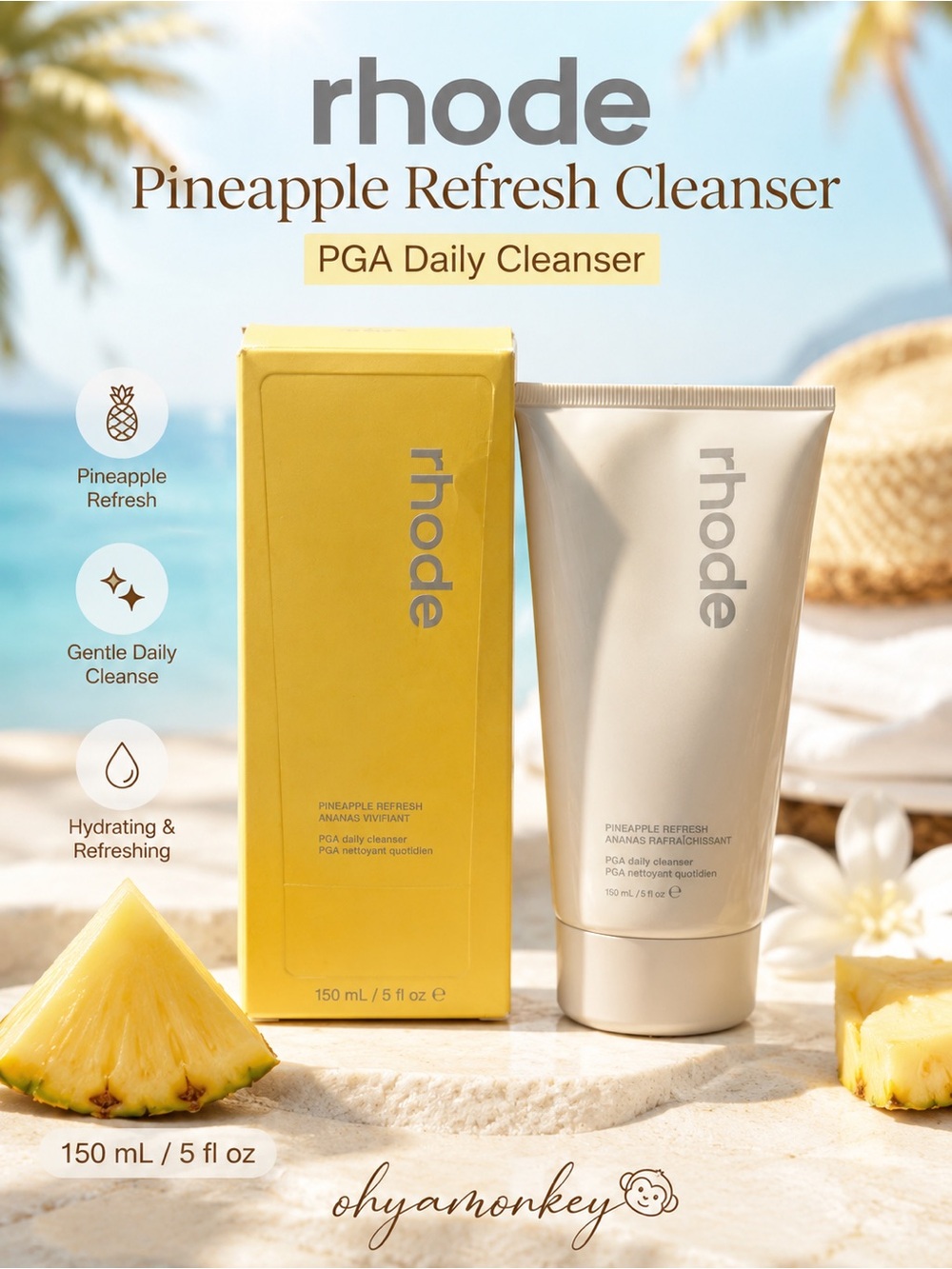 rhode Pineapple Refresh Cleanser 5oz
